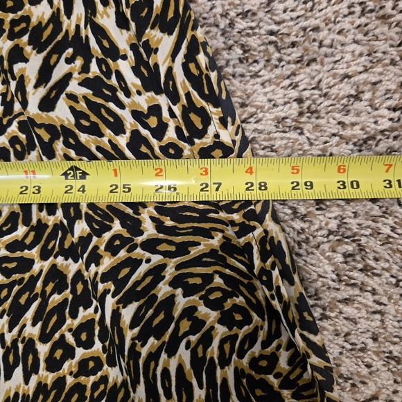 AMERICA & BEYOND Leopard Print Maxi Dress / Coverup With Stretch Waist Size Smal - Picture 14 of 15